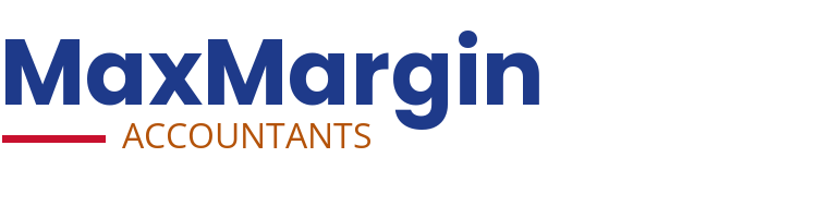 MaxMargin logo, navy
